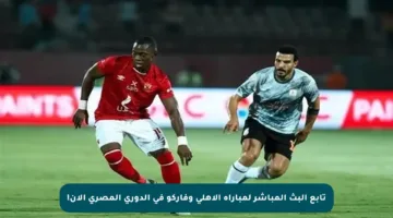 تابع البث المباشر لمباراة الأهلي وفاركو في الدوري المصري الآن!